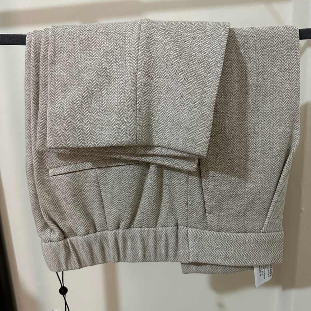 NWT Massimo Dutti Gray Herringbone Pantsuit, Sz.4